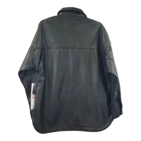 XS Size 1 Celebrity Pink Women's Pleather Shacket. Multipurpose Jacket or Shirt - Picture 5 of 11